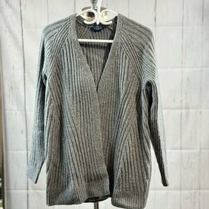 525. Denver hayes chunky rib-knitted open front cardigan, size L